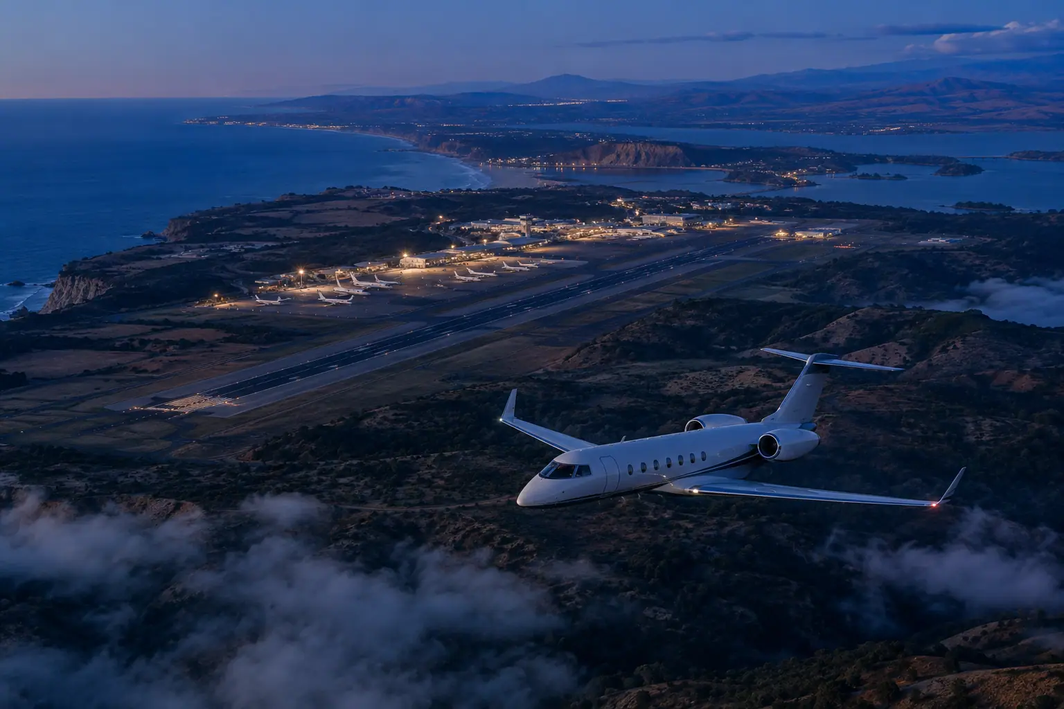 Private jets at Miramar Marine Corps Air Station - Mitscher Field