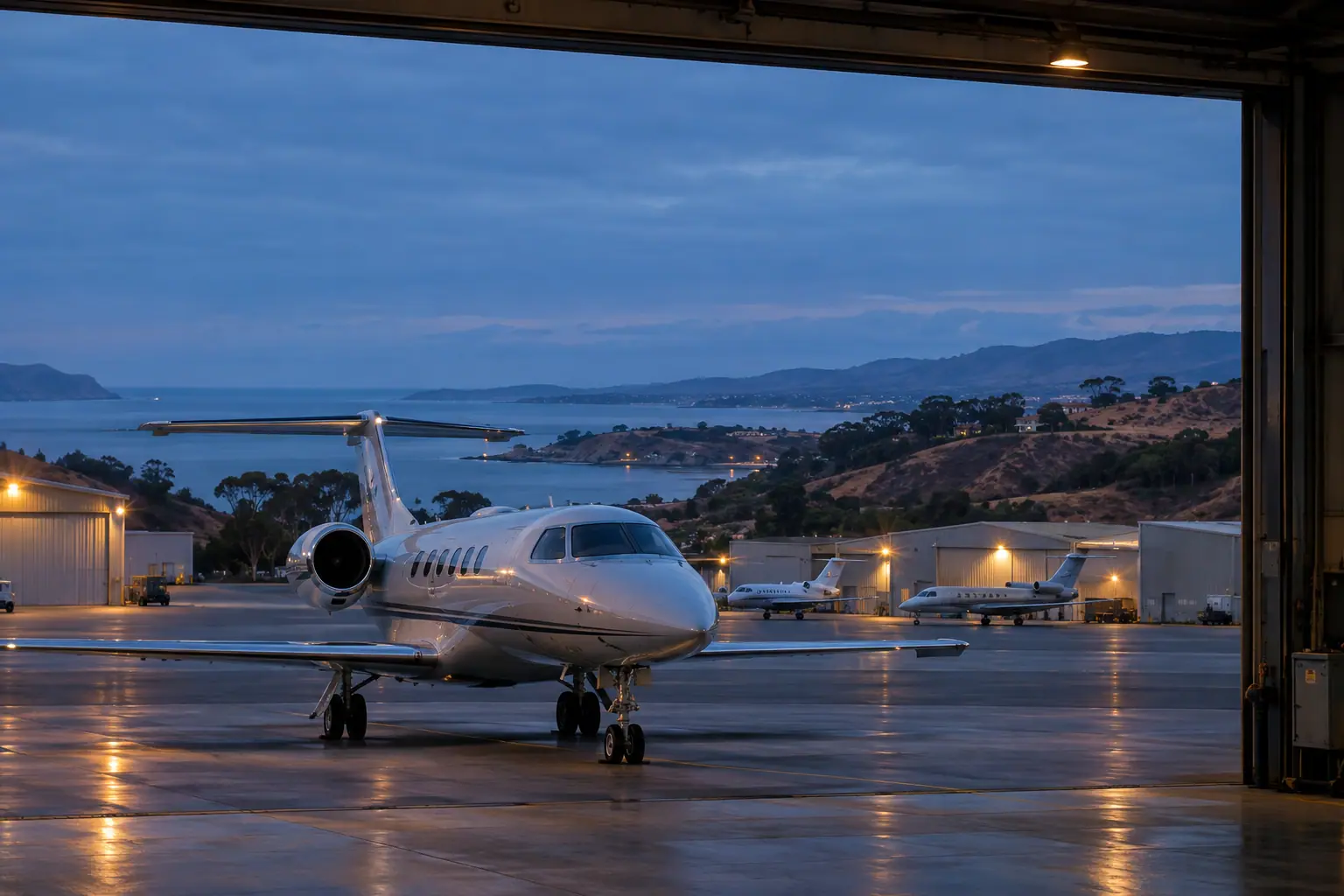 Private jets at San Diego International Airport