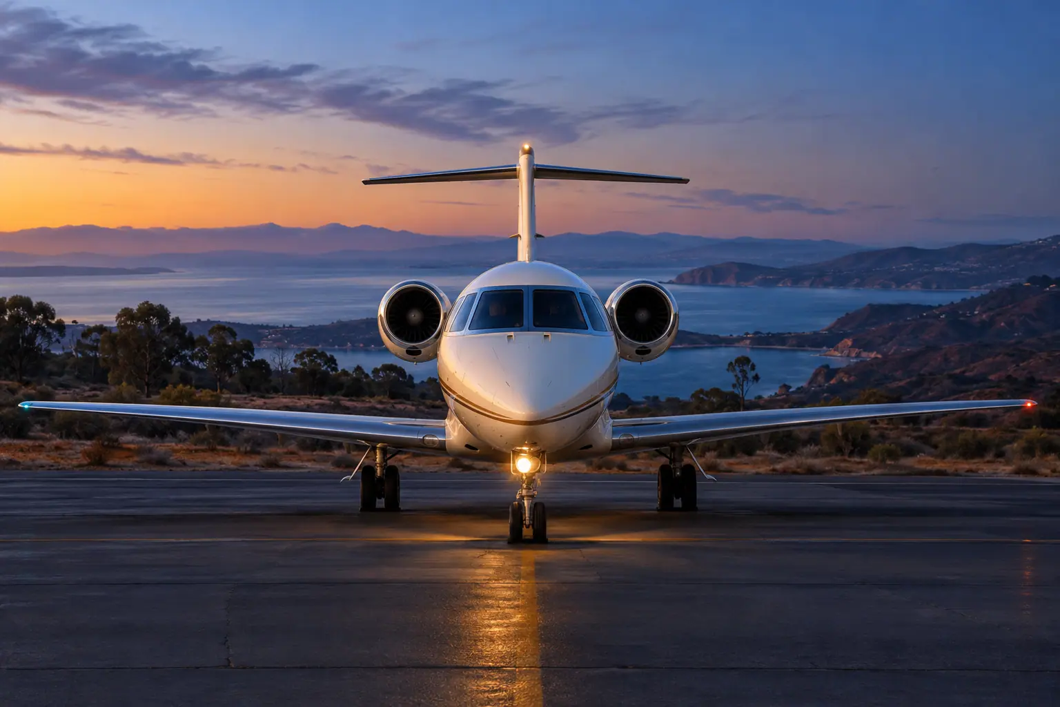 Light jet on the ramp